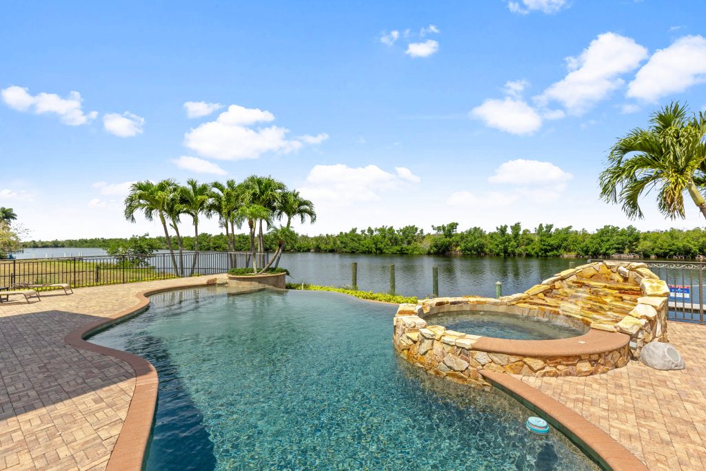Backyard with pool